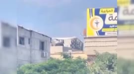 Moment Of Destruction In Central Gaza