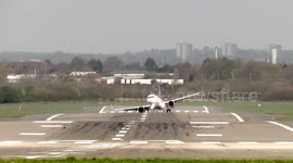 Scary! Pilots battle to land in extreme 50mph Storm Kathleen crosswinds at Birmingham’s BHX Airport