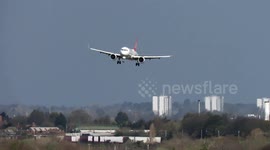 Abort! Abort! Turkish Airlines pilots abort landing at Birmingham Airport TWICE before they are diverted in Storm Kathleen crosswinds