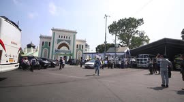 Going home for Eid together in Medan city by bus