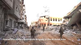 IDF forces locate weapons in a tunnel and destroy it in the Al-Amal area in Khan Yunis