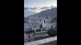 Cape Town Storms Blows Off Roof NEarly Killing Passerby