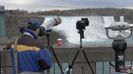 Total Solar Eclipse: Two Brits not deterred by cloud cover ahead of eclipse in Niagara Falls, Canada