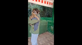 Devoted Caretaker Nurtures Young Animals at Zoo in China