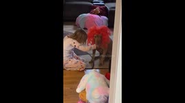 A Very Patient Pup Puts Up With Daughter's Fashion Show