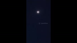 Solar eclipse seen from cruise ship in Mexico