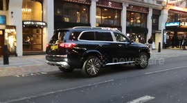 Amazing bouncing car was seen driving down Shaftesbury Avenue in the West End Of London