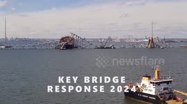 Salvage Team Removes Key Bridge Debris from Potomac River