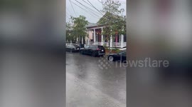Footage shows flooded streets in New Orleans after powerful storm