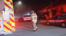 West Covina Barricade Suspect Burns House in Standoff With English and Spanish Neighbor Interviews in Los Angeles, CA, USA