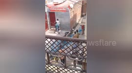 Northern India Leopard entered a house, created a stir  Forest department team and police engaged in rescue