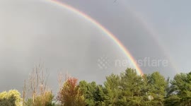 US: Double Rainbow Appears After Passing Shower In Central New Jersey
