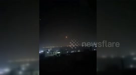 Video showed a rocket fall on the Ramon Airport in the Negev, Israel