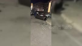 Fragments of Iranian rockets fall over Marj Al Hamam neighborhood in Amman, Jordan