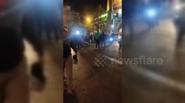 Celebrations in Palestine Square in Tehran, amid Iran's strikes on Israel
