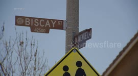 Lancaster School Bus Hits Multiple Vehicles and House in Los Angeles, CA, USA