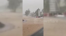 Major floods due to torrential rains in Dubai, UAE