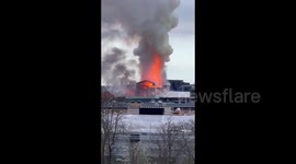 Fire breaks out at Old Stock Exchange building in Copenhagen