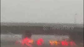 Zero visibility on roads of Dubai as heavy rain lashes the city