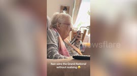 Funny moment gran realised she won after betting on Grand National winner