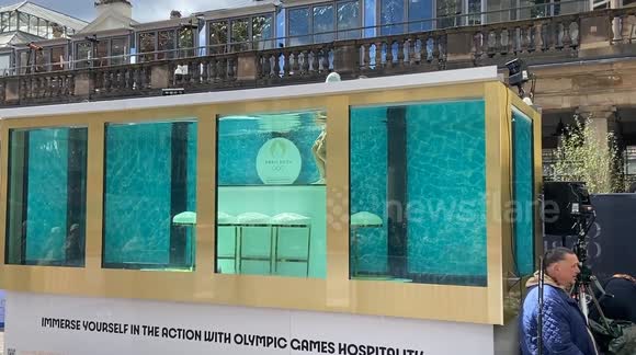 Paris Olympics: Synchronised swimmers immerse themselves in an underwater “bar” in Covent Garden in London