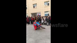 China: Two devils wrestling in a centuries-old tradition in Hebei
