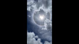 Halo appears in Sapang Dalaga, Philippines sky during holy week