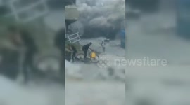 Gaza: The moment Israeli warplanes targeted a residence in the Gaza Strip with a devastating airstrike