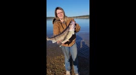 Fisher Discovers Freak Accident Between Two Walleye