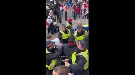 Police respond to St. George’s Day gathering disruption on Whitehall, Westminster, London