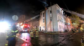 2nd alarm apartment building fire, Ashland, Schuylkill County Pennsylvania