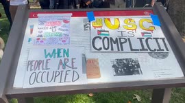 Students at USC pro Palestine Ceasefire protest
