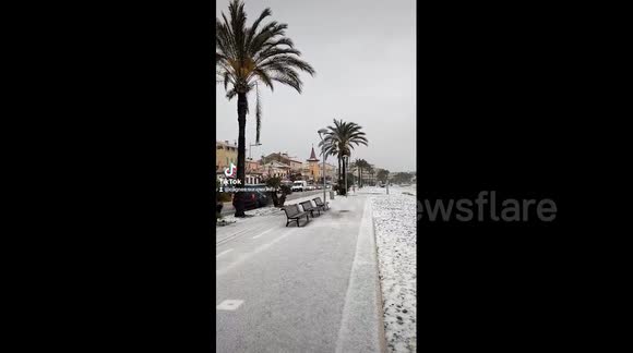 France: Intense Hail Storm Hits Parts Of Alpes-Maritimes 2 - Buy, Sell or Upload Video Content with Newsflare