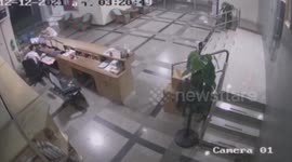 Shocking moment British mother, 37, is knocked out with a single punch by Thai security guard