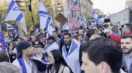 Columbia University Pro-Israel Protest March, New York