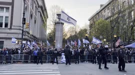 Columbia University Pro-Israel Protest March, New York