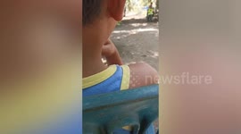 Boy, 7, 'shoots dead policeman father who was attacking his mum in jealous rage'