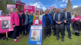 MPs joined assisted dying campaigners outside British parliament