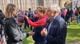 Woman interrupts interview with David Dimbleby on assisted dying, branding campaigners a 'death cult'
