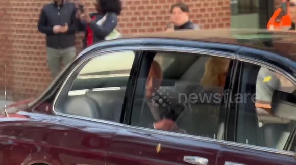 King Charles III arrives at Macmillan Cancer Center on the first public engagement after cancer treatment