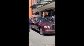 Queen Camilla has to walk around car after King Charles 'steals' her seat