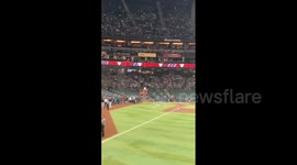 US: Swarm Of Bees Disrupts MLB Game Between Diamondbacks And Dodgers At Phoenix Chase Field 3