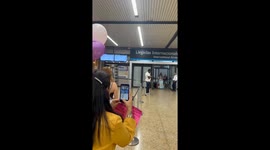 Reunion at the airport: pure and unconditional love