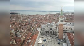 Italy: Venice's Iconic 1514 Campanile Inspected by Drones Amid Fragment Fall Concerns