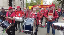 The 2024 May Day march in London, UK