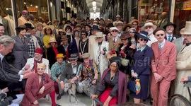 Well-dressed dandies and dandizettes fill streets of London for posh walk