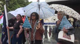 Residents in Australian coastal town protest against AUKUS nuclear submarine base