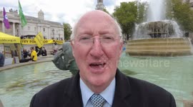 Activists attend the First Republic Day rally 'NotMyKing' in London, England, UK