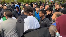 Man gets spat on and punched at Speakers' Corner as debate turns into a heated argument