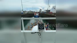 Timelapse footage of narcotics patrol on Panama Canal